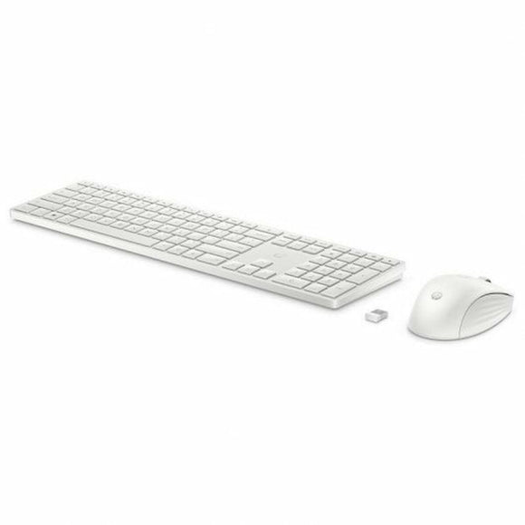 Keyboard and Wireless Mouse HP 650 White Spanish Qwerty-0