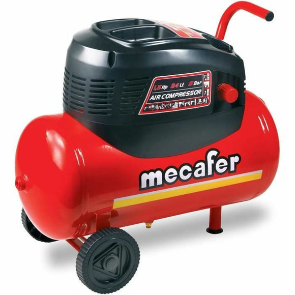 Air Compressor MECAFER 1,5 cv 24 L Red-0