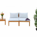 Garden sofa Alma Brown Grey Acacia 124 x 70 x 77,5 cm-1