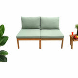 Garden sofa Alma Brown Green Acacia 124 x 70 x 77,5 cm-1