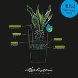 Plant pot Lechuza 40 x 40 x 40 cm Black Grey polypropylene Plastic Rectangular-2