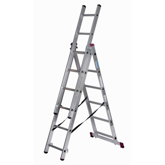 6-step folding ladder Krause 30368 Silver Steel-0
