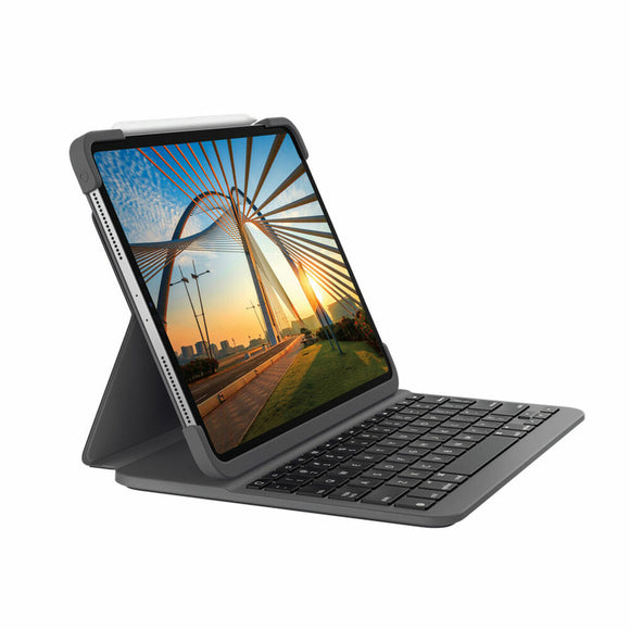 Case for Tablet and Keyboard Logitech iPad Pro 11 Black Spanish Qwerty QWERTY-0