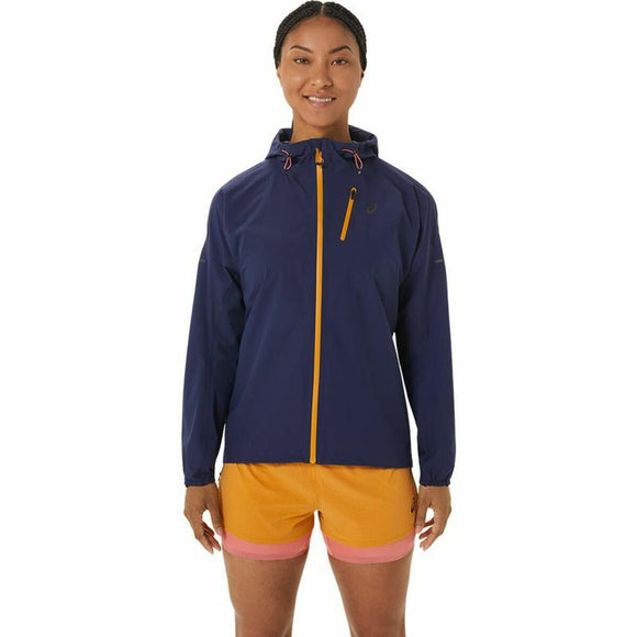 Women's Sports Jacket Asics Fujitrail WaterProof Dark blue-0