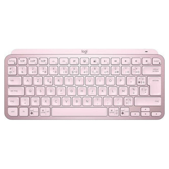 Wireless Keyboard Logitech MX Keys Mini Pink French AZERTY-0