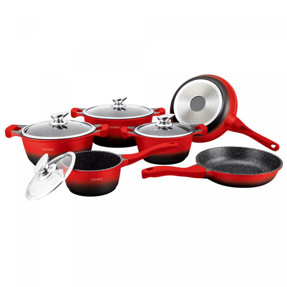 Cookware Royalty Line BS1010M Black Red 10 Pieces-0