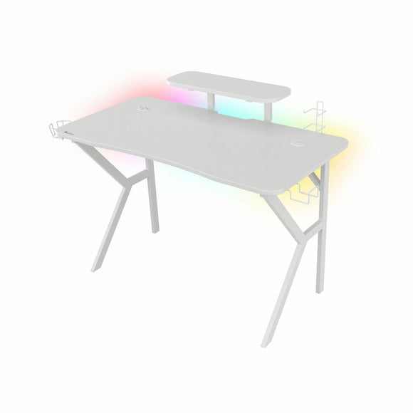 Desk Gaming Genesis Holm 320 RGB White MDF Wood-0