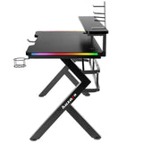 Desk Gaming Huzaro HZ-Hero 5.0 RGB Black Steel Carbon fibre 116 x 69,5 x 59 cm-7