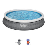 Inflatable pool Bestway 457 x 84 cm Grey 9677 L-3