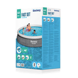 Inflatable pool Bestway 457 x 84 cm Grey 9677 L-10