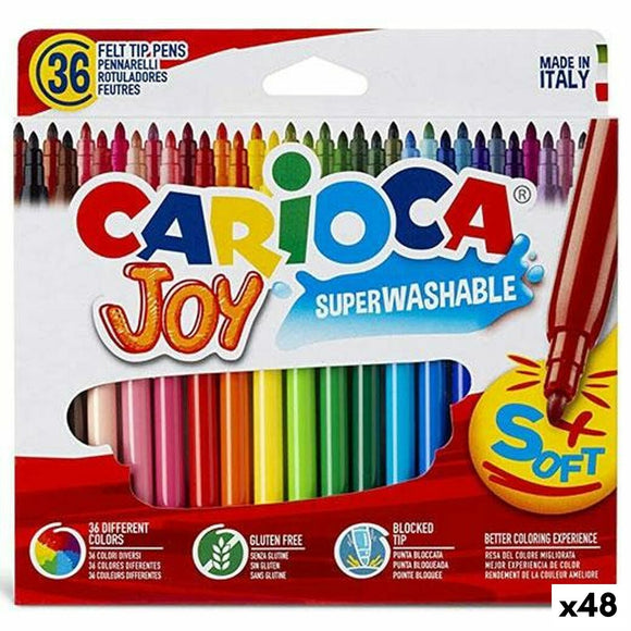 Set of Felt Tip Pens Carioca Joy Multicolour (48 Units)-0