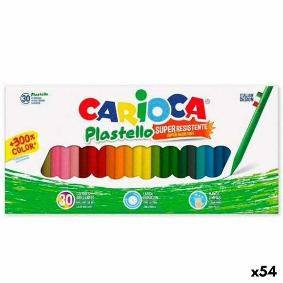 Coloured crayons Carioca Plastello Multicolour (54 Units)-0