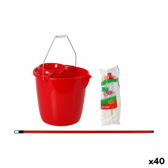 Cleaning bucket   Red Squared 12 L (40 Units)-0