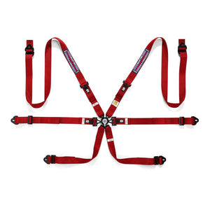 Harness with 6 fastening points Sparco Martini Racing Red 2"-0