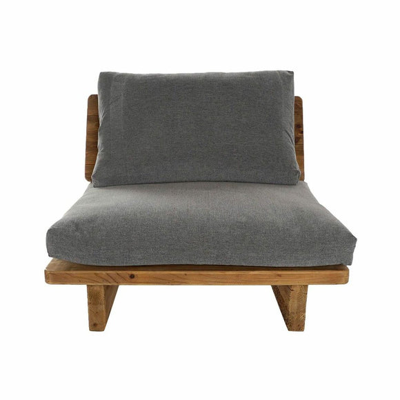 Sofa DKD Home Decor Brown Grey Polyester Cotton Wood Pinewood (95 x 88 x 75 cm)-0