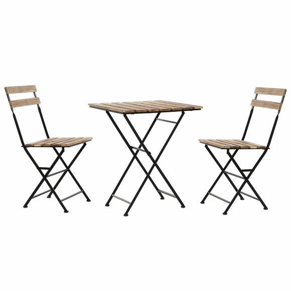 Table set with chairs DKD Home Decor 60 x 60 x 74 cm (3 pcs)-0