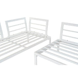 Garden sofa DKD Home Decor White Grey Metal Resin Steel 30 x 40 cm 212 x 155 x 79 cm 228 x 155 x 79 cm-1