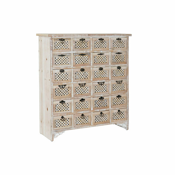 Chest of drawers DKD Home Decor Light brown Fir Cottage Stripped 89 x 30 x 98 cm-0