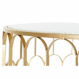 Centre Table DKD Home Decor Glamour White Multicolour Golden Marble Iron 87 x 87 x 51,5 cm-1