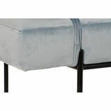 Chaise Longue Sofa DKD Home Decor Black Sky blue Metal 140 x 59 x 42 cm-2