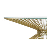Side table DKD Home Decor Golden Crystal Steel 138 x 66 x 46 cm-2