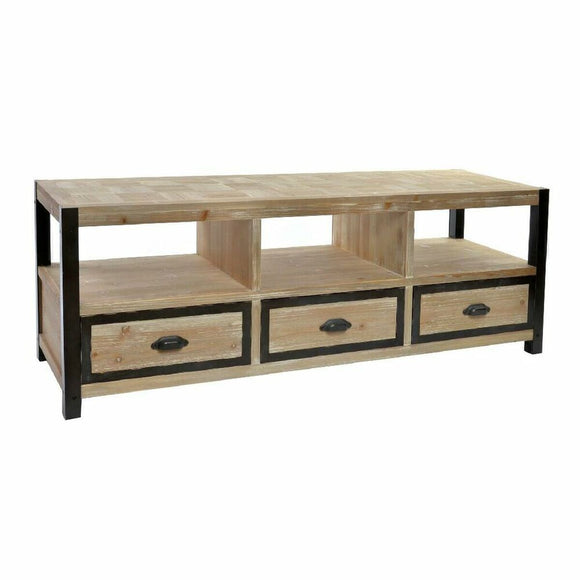 TV furniture DKD Home Decor 148 x 45 x 54 cm Black Metal Wood Brown-0