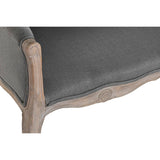 Sofa DKD Home Decor Polyester Rubber wood Dark grey (107 x 61 x 71 cm)-4
