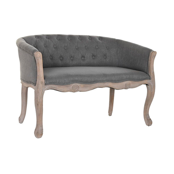 Sofa DKD Home Decor Polyester Rubber wood Dark grey (107 x 61 x 71 cm)-0