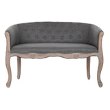 Sofa DKD Home Decor Polyester Rubber wood Dark grey (107 x 61 x 71 cm)-1