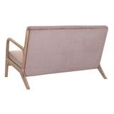 2-Seater Sofa DKD Home Decor Pink Linen Rubber wood Traditional (122 x 85 x 74 cm)-6