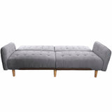 Sofabed DKD Home Decor Grey Polyester Wood Plastic Modern Scandi 190 x 75 x 75 cm-3