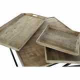 Centre Table DKD Home Decor Black Natural Wood Metal 120 x 120 x 55 cm-7