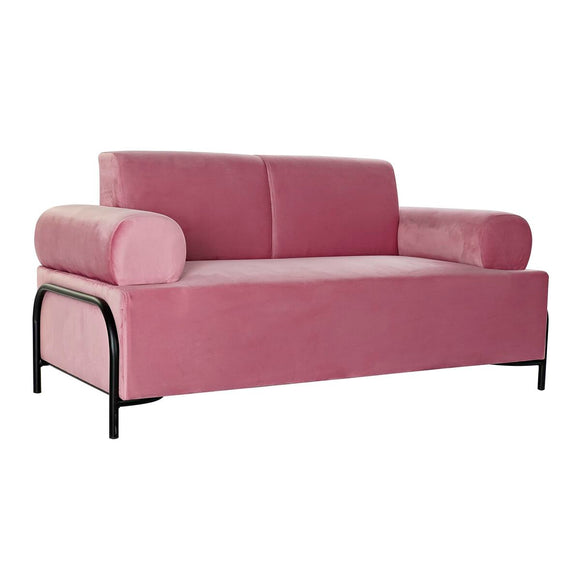 Sofa DKD Home Decor Black Pink Metal Polyester Modern (154 x 76 x 76 cm)-0