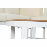 Garden sofa DKD Home Decor Beige Wood Polyester Steel (231 x 219 x 74 cm)-3