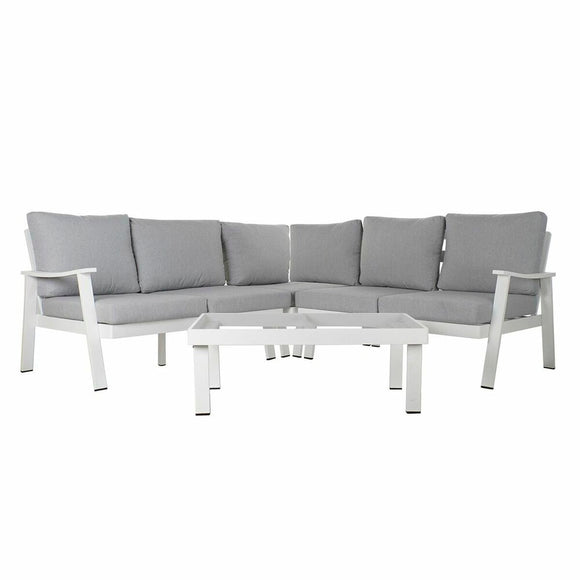 Garden sofa DKD Home Decor Grey 212 x 212 x 86 cm Crystal Aluminium 86 cm-0
