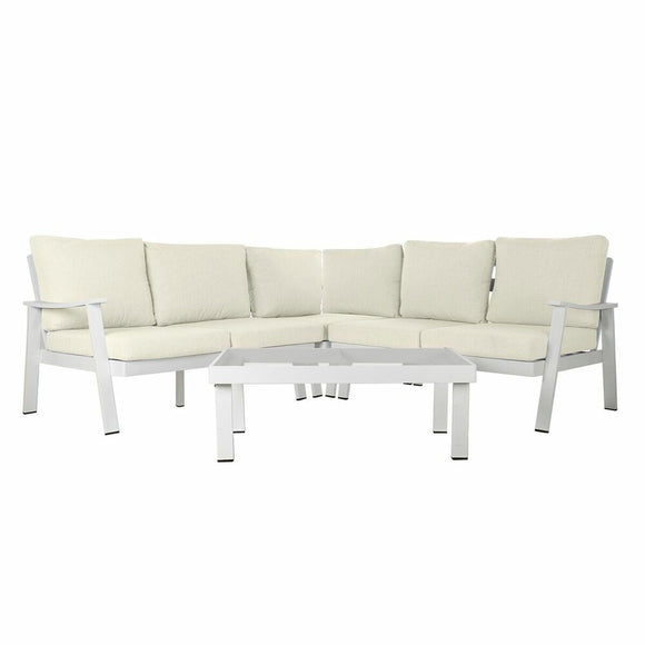 Garden sofa DKD Home Decor White Aluminium Crystal 86 cm 212 x 212 x 86 cm-0