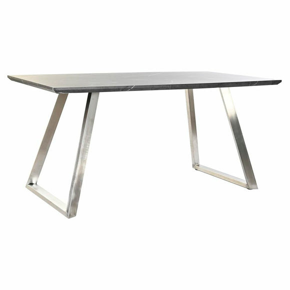 Dining Table DKD Home Decor Black Steel MDF Wood 160 x 90 x 76 cm-0