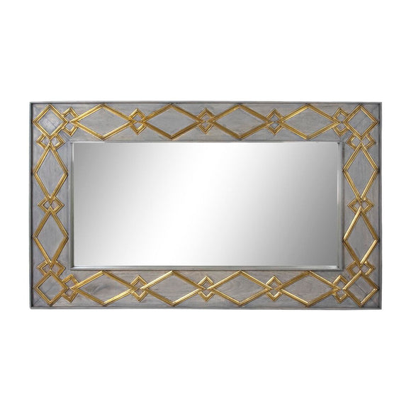 Wall mirror DKD Home Decor Grey Golden Mango wood (154 x 5 x 92 cm)-0