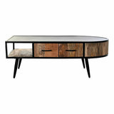 Centre Table DKD Home Decor Metal Mango wood 30 x 40 cm 130 x 70 x 46 cm-2