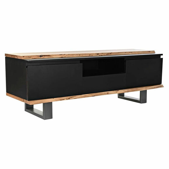 TV furniture DKD Home Decor Black 145 x 45 x 50 cm Brown Mango wood-0