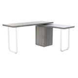 Desk DKD Home Decor Natural Grey Metal MDF (150 x 120 x 75 cm)-5