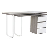 Desk DKD Home Decor Natural Grey Metal MDF (150 x 120 x 75 cm)-2