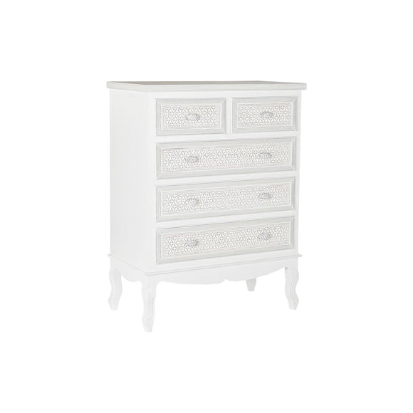 Chest of drawers DKD Home Decor Beige Wood White MDF Wood (80 x 40 x 105 cm)-0