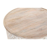 Centre Table DKD Home Decor White Natural Aluminium Mango wood 81 x 81 x 45 cm-1