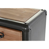 Chest of drawers DKD Home Decor Fir Black Metal Brown (80 x 40 x 95 cm)-2