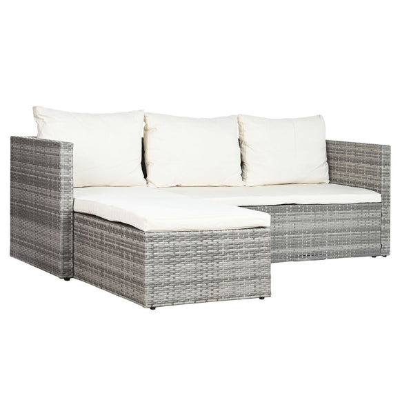 Garden sofa DKD Home Decor Aluminium Crystal synthetic rattan 195 x 130 x 62 cm-0