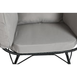 Garden sofa DKD Home Decor Black Grey Metal synthetic rattan 99 x 71 x 147 cm-7