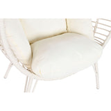 Garden sofa DKD Home Decor 90 x 65 x 151 cm Metal synthetic rattan White-3