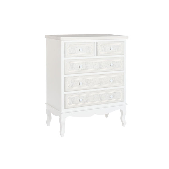 Chest of drawers DKD Home Decor Grey Wood White Romantic MDF Wood (80 x 42 x 105 cm)-0