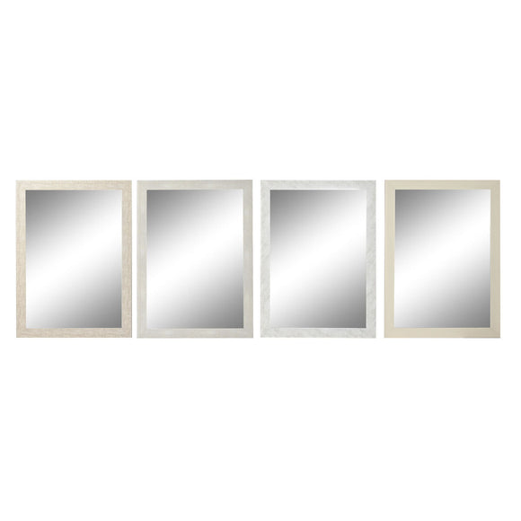 Wall mirror DKD Home Decor 70 x 2 x 97 cm Crystal Ivory polystyrene (4 Units)-0